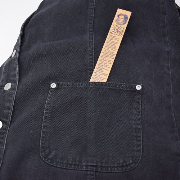 Venezia Jeans Denim Dress Women 18 Black Button Up Y2K LBD Goth Punk Rock Hippie - Picture 11 of 11